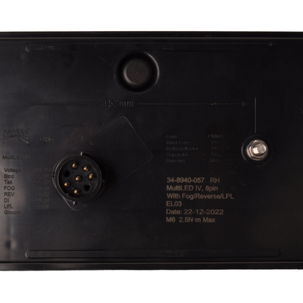 Aspock Feu arrière de remorque - Aspöck MultiLED 4 - droite - 241x141x71 mm - entièrement LED - connecteur 8 broches baïonnette
