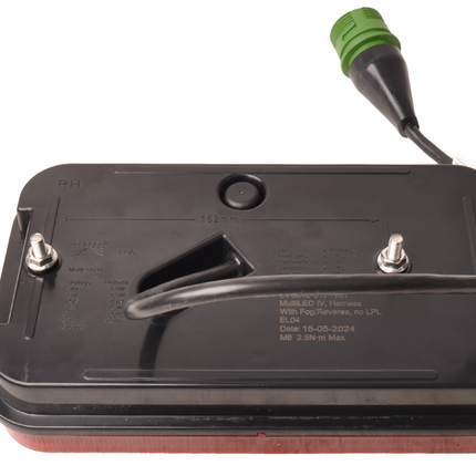 Aspock Feu arrière de remorque - Aspöck MultiLED 4 - droite - 241x141x71 mm - connecteur ASS2 à 7 broches baïonnette - étanche
