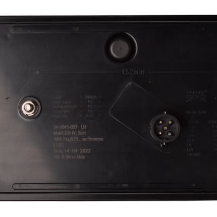 Aspock Feu arrière de remorque - Aspöck MultiLED 4 - gauche - 241x141x71 mm - entièrement LED - connecteur 5 broches baïonnette