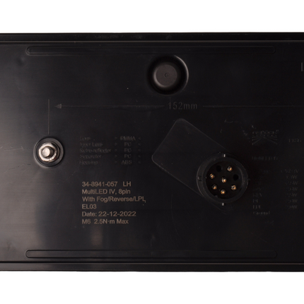 Aspock Feu arrière de remorque - Aspöck MultiLED 4 - gauche - 241x141x71 mm - entièrement LED - connecteur 8 broches baïonnette