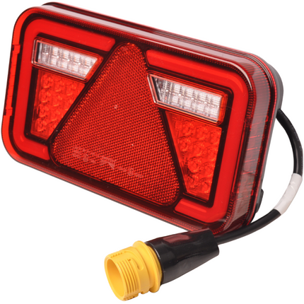 Aspock Feu arrière de remorque - Aspöck MultiLED 4 - gauche - 241x141x71 mm - connecteur ASS2 à 7 broches baïonnette - étanche