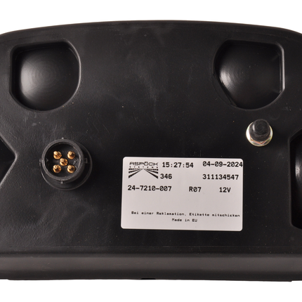 Aspock Feu arrière de remorque - Aspöck Multipoint 2 - droite - 24-7210-007 - connecteur 5 broches baïonnette - avec feu de recul