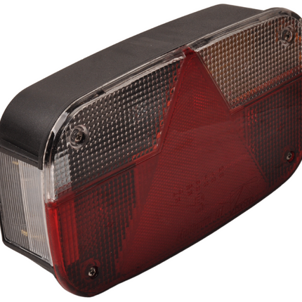 Aspock Feu arrière de remorque - Aspöck Multipoint 3 - droit - 8 broches - 244x138x60 mm - avec prises Aspöck