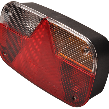 Aspock Feu arrière de remorque - Aspöck Multipoint 3 - droit - 8 broches - 244x138x60 mm - avec prises Aspöck