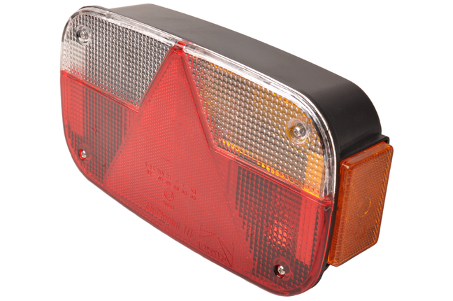 Aspock Feu arrière de remorque - Aspöck Multipoint 3 - droite - connecteur 5 broches baïonnette - avec réflecteur orange