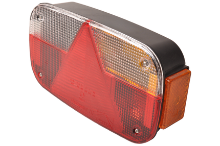 Aspock Feu arrière de remorque - Aspöck Multipoint 3 - droite - connecteur 5 broches baïonnette - avec réflecteur orange