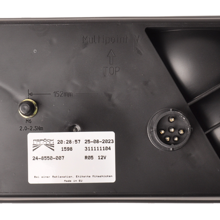 Aspock Feu arrière de remorque - Aspöck Multipoint 5 - gauche - raccordement central par connecteur 8 broches baïonnette