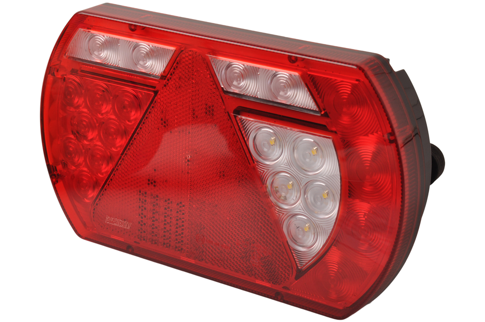 Aspock Feu arrière droit avec résistance intégrée 236x140x52 mm - Connecteurs Aspöck 8 broches