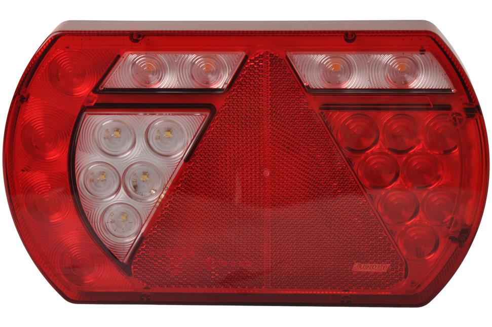 Aspock Feu arrière gauche avec résistance intégrée 236x140x52 mm - Connecteurs Aspöck 8 broches