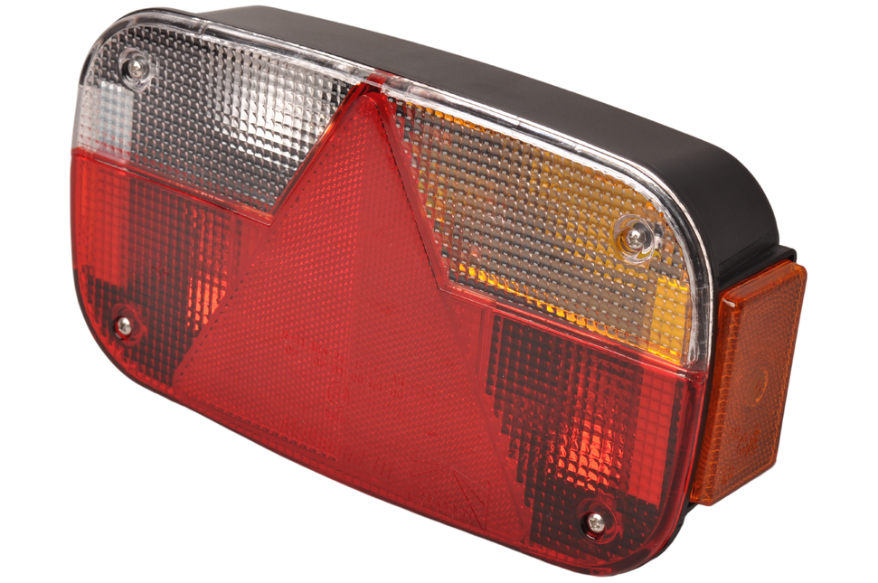 Aspock Feu arrière Multipoint 3 droit avec réflecteur – 8 broches – 244×138×60 mm – équipé d’un connecteur Aspöck