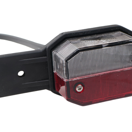 Aspock Feu de gabarit Aspöck Flexipoint droit - rouge/blanc sur support en caoutchouc avec câble de 50 cm