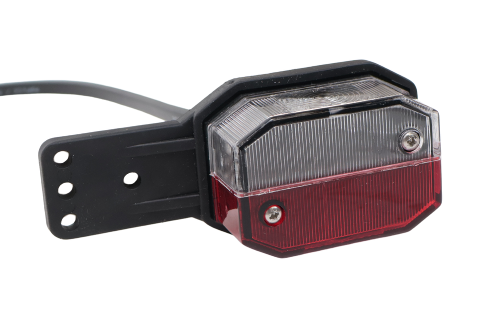Aspock Feu de gabarit Aspöck Flexipoint droit - rouge/blanc sur support en caoutchouc avec câble de 50 cm