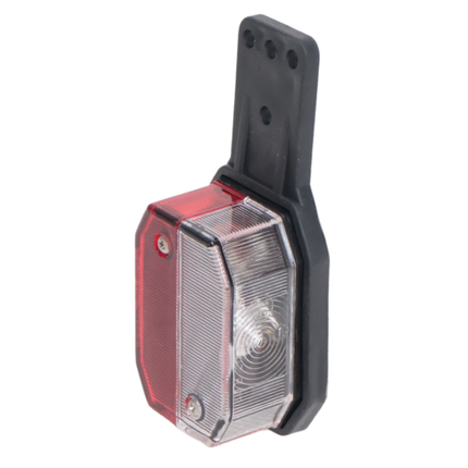 Aspock Feu de gabarit Aspöck Flexipoint droit - rouge/blanc sur support en caoutchouc avec câble de 50 cm