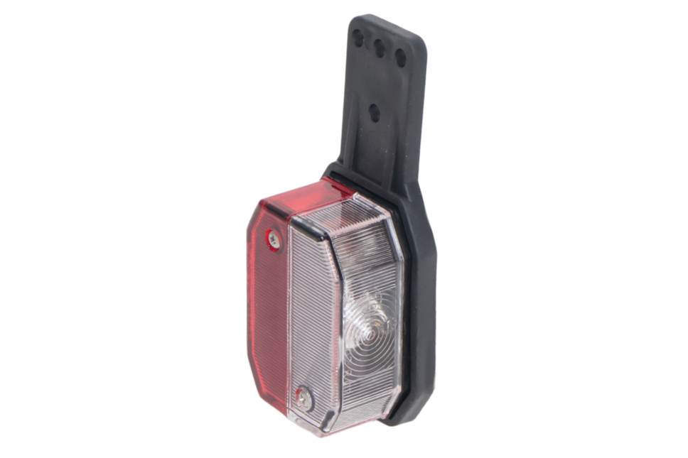 Aspock Feu de gabarit Aspöck Flexipoint droit - rouge/blanc sur support en caoutchouc avec câble de 50 cm