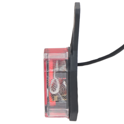 Aspock Feu de gabarit Aspöck Flexipoint droit - rouge/blanc sur support en caoutchouc avec câble de 50 cm
