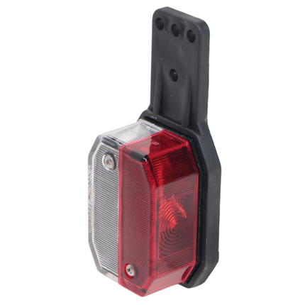 Aspock Feu de position Aspöck Flexipoint gauche - rouge/blanc sur support en caoutchouc avec câble de 50 cm