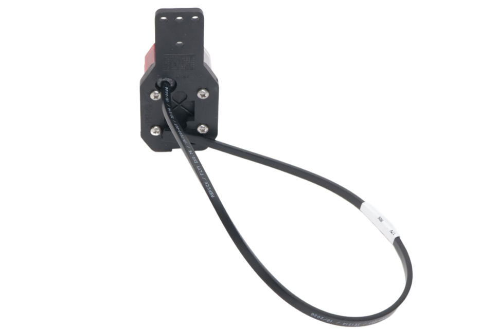 Aspock Feu de position Aspöck Flexipoint gauche - rouge/blanc sur support en caoutchouc avec câble de 50 cm