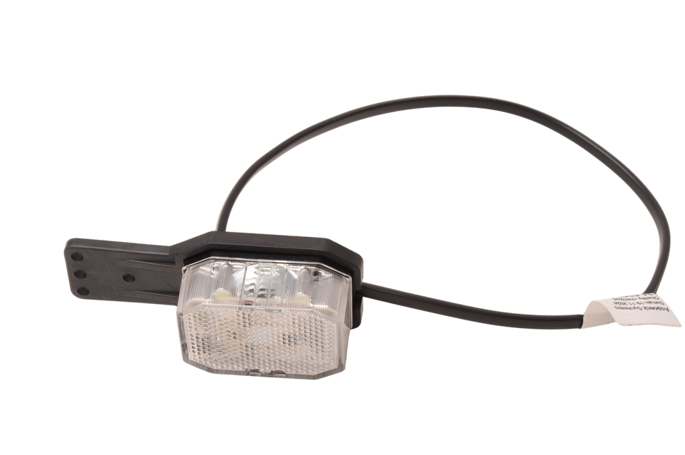 Aspock Feu de position LED Aspöck Flexipoint à droite – rouge/blanc sur petit support en caoutchouc avec câble de 0,5 m