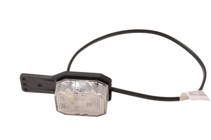 Aspock Feu de position LED Aspöck Flexipoint à droite – rouge/blanc sur petit support en caoutchouc avec câble de 0,5 m