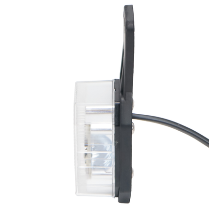 Aspock Feu de position LED Aspöck Flexipoint à droite – rouge/blanc sur petit support en caoutchouc avec câble de 0,5 m