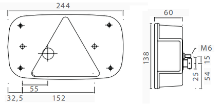 Aspock Kit d'éclairage Aspock Multipoint 3 - 13 broches - incluant un éclairage de marquage  - choisissez le câble principal souhaité