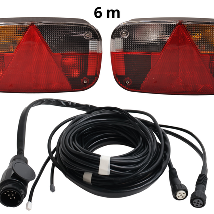 Aspock Kit d'éclairage - Aspöck Multipoint 3 - câble principal 6 m - 13 broches - dérivations - Plug & Play