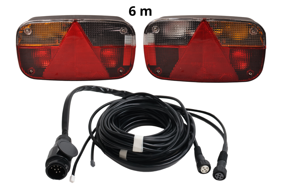 Aspock Kit d'éclairage - Aspöck Multipoint 3 - câble principal 6 m - 13 broches - dérivations - Plug & Play