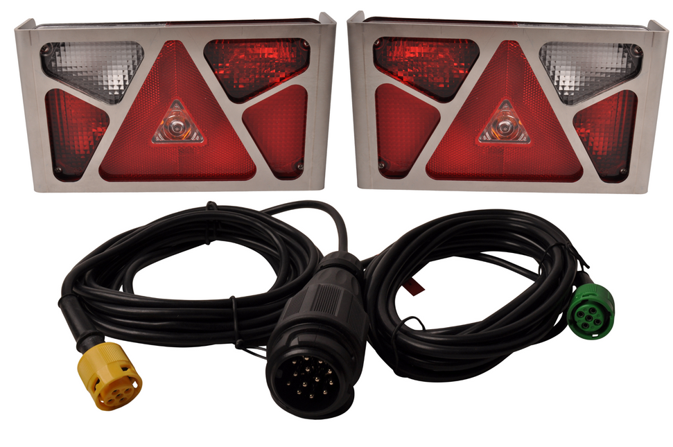 Aspock Kit d’éclairage - Aspöck Multipoint 5 - 13 broches - avec grilles de protection en acier inoxydable