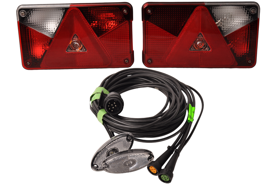 Aspock Kit d'éclairage - Aspöck Multipoint 5 - 13 broches - Plug & Play - incluant l'éclairage de balisage