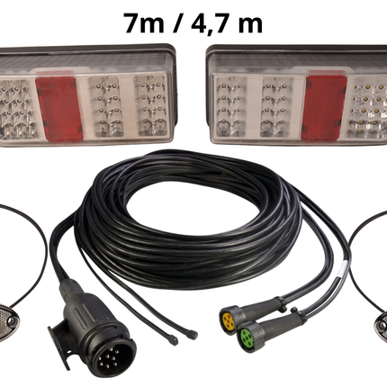 Aspock Kit LED - 13 broches - incluant l'éclairage de balisage pré-monté - choisissez le câble principal souhaité
