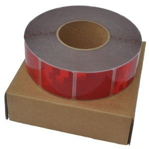 Avery 50 mètres de ruban adhésif réfléchissant pour surfaces souples - rouge