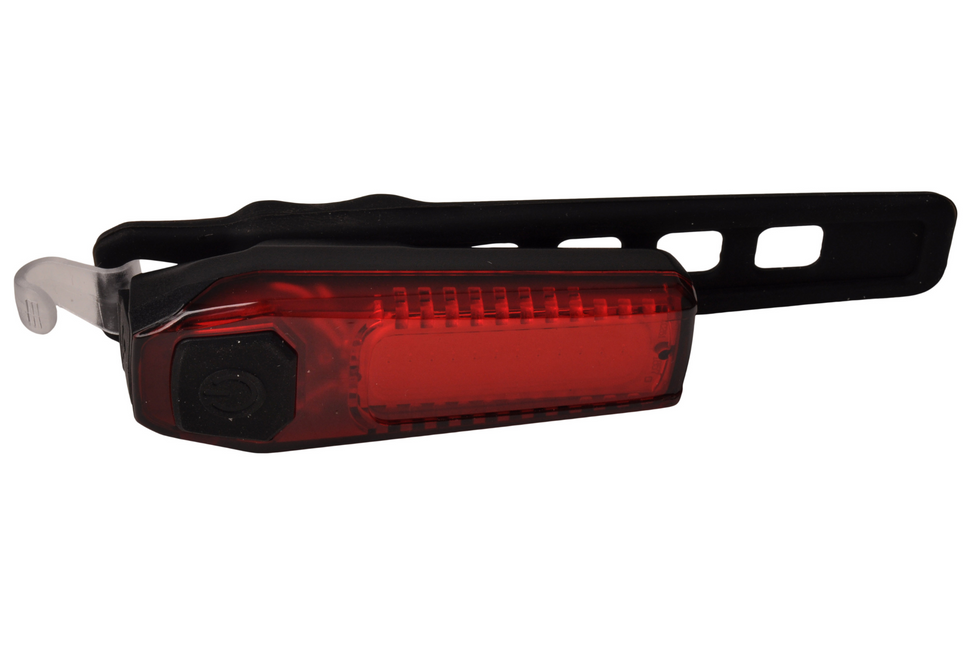 Benson bike parts Lampe de vélo à LED robuste et rechargeable à haute luminosité - rouge - câble micro-USB inclus