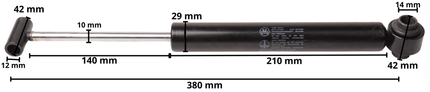 BPW Amortisseur à inertie ZAF 3,5-1 - longueur 380  mm