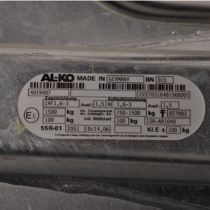 BPW BPW Frein à inertie pour remorque - ZAF1.6-3 - version C - capacité : 750 a 1500 kg - y compris le collier de serrage pour la roue jockey