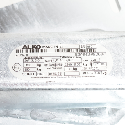 BPW BPW Frein à inertie pour remorque - ZAF3.0-3 - capacité max : 2800 kg - y compris la console pour roue jockey - type Hapert 48.44581201