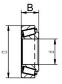 BPW Roulements à rouleaux coniques - 30208/30208A - 40/80x18 mm