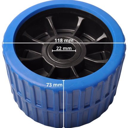 Cantonal 118x73 mm Diabolos bleu Diamètre du moyeu 22 mm
