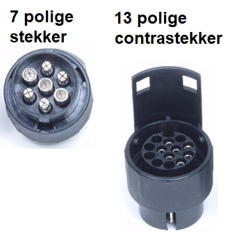 Cantonal Adaptateur prise de haute qualité : voiture 7 broches  - remorque 13 broches