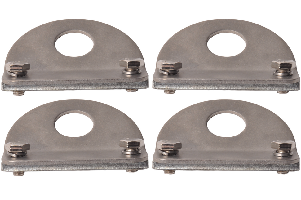 Cantonal Anneau d'arrimage 90x74 mm - contrepartie 90x18x6 mm incluse - convient aux Remorques Anssems - ensemble de 4 pièces