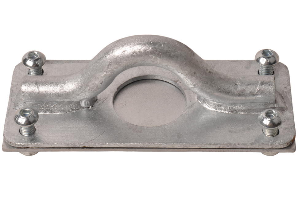 Cantonal Anneau d'arrimage avec contreplaque - matériau en acier galvanisé - adapté aux modèles Ifor Williams GX Plant Trailer