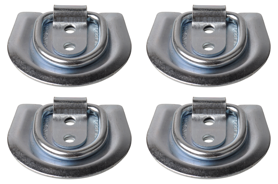 Cantonal Anneau de fixation à visser 72x62x10 mm - Ensemble de 4 pièces