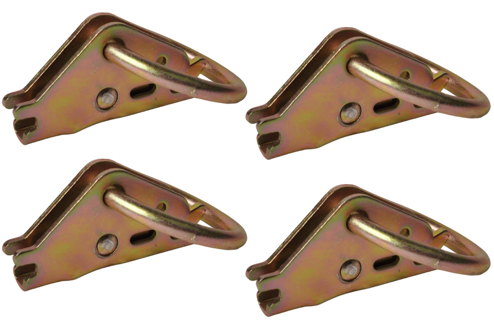 Cantonal Anneau de fixation pour rails d'arrimage de camion 80x14 mm - Ensemble de 4 pièces