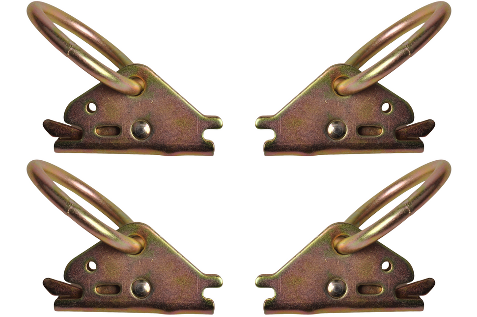 Cantonal Anneau de fixation pour rails d'arrimage de camion 80x14 mm - Ensemble de 4 pièces