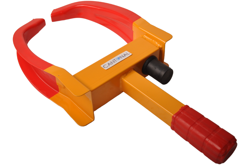 Cantonal Antivol de roue universel réglable avec deux clés – adapté pour voiture, remorque & caravane