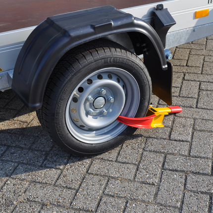 Cantonal Antivol de roue universel réglable avec deux clés – adapté pour voiture, remorque & caravane
