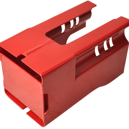 Cantonal Antivol de timon tubulaire Cantonal - rouge - acier - incl. cadenas à disque en acier inoxydable avec 2 clés