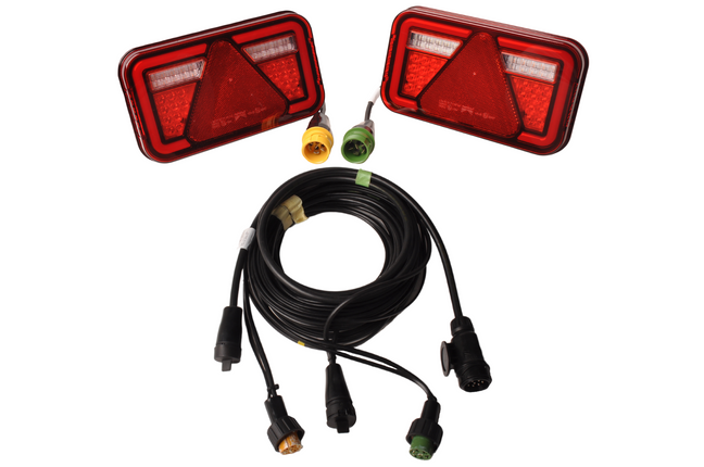 Cantonal Aspock Multiled 4 set d'éclairage étanche certifié IP6K9K - choisissez le câble principal souhaité