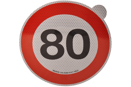 Cantonal Autocollant vitesse 80 Italie – 20 cm