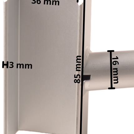 Cantonal bâche réglable pour bâche en aluminium réglable – 135 à 215 cm
