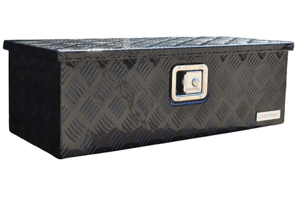 Cantonal Boîte à timon  en aluminium à motif larmé 765x330x245 mm - incluant un verrou intégré - Matériau de 2,5 mm d'épaisseur